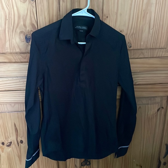 Zara Shirts Zara Man Slim Fit Black Dress Shirt Size Small Poshmark